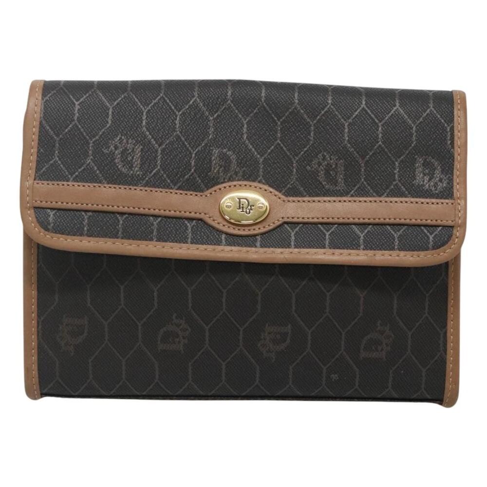 Dior Honeycomb Canvas Pouch Black